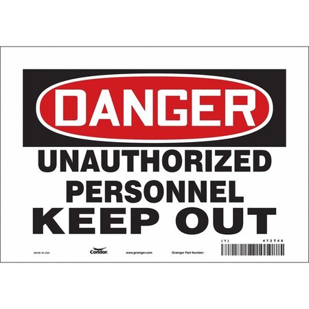 Condor Safety Sign, 7 in Height, 10 in Width, Vinyl, Vertical Rectangle, English, 472T48 472T48