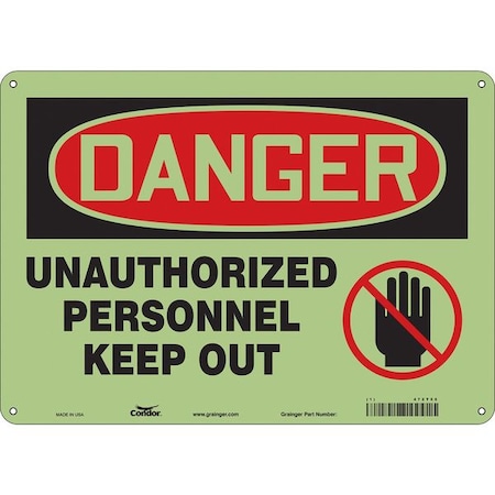 Condor Safety Sign, 14" W, 10" H, 0.070" Thickness, 472T55 472T55
