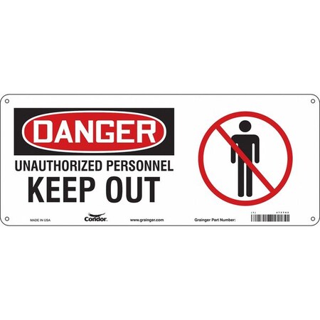 Condor Safety Sign, 7 in H, 17 in W, Polyethylene, Vertical Rectangle ...