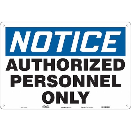 Condor Safety Sign, 24 in H, 36 in W, Polyethylene, Horizontal Rectangle, English, 472U06 472U06