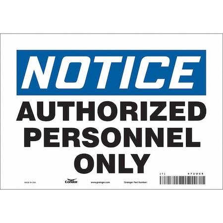 Condor Safety Sign, 7 in Height, 10 in Width, Vinyl, Vertical Rectangle, English, 472U08 472U08