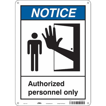 Condor Safety Sign, 14 in Height, 10 in Width, Aluminum, Vertical Rectangle, English, 472U12 472U12