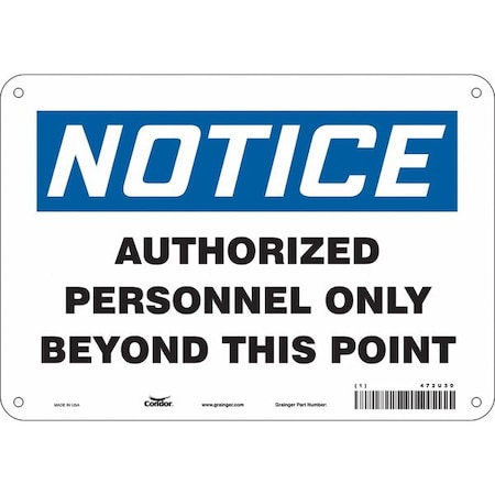 Condor Safety Sign, 7 in Height, 10 in Width, Aluminum, Vertical Rectangle, English, 472U30 472U30