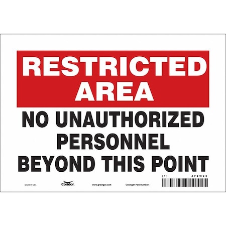 Condor Safety Sign, 7 in Height, 10 in Width, Vinyl, Vertical Rectangle, English, 472W92 472W92
