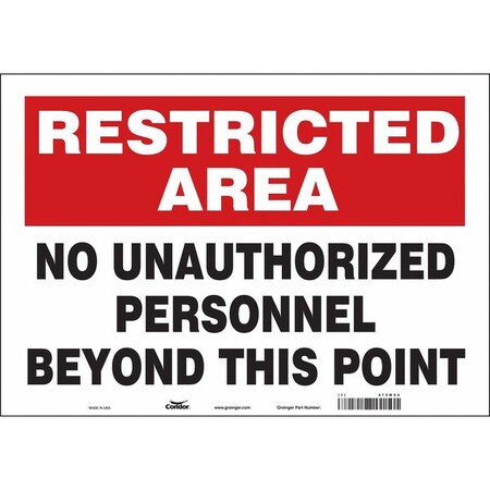 Condor Safety Sign, 14 in H, 20 in W, Vinyl, Horizontal Rectangle, English, 472W94 472W94