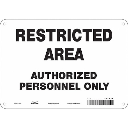 Condor Safety Sign, 7 in Height, 10 in Width, Aluminum, Vertical Rectangle, English, 472X46 472X46