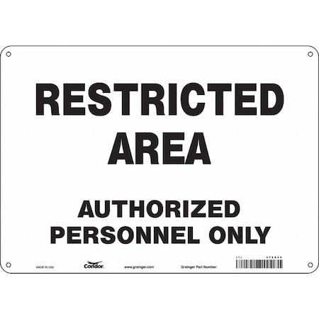 Condor Safety Sign, 10 in Height, 14 in Width, Polyethylene, Horizontal Rectangle, English, 472X49 472X49