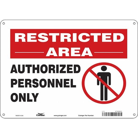 Condor Safety Sign, 10 in Height, 14 in Width, Aluminum, Horizontal Rectangle, English, 472X53 472X53