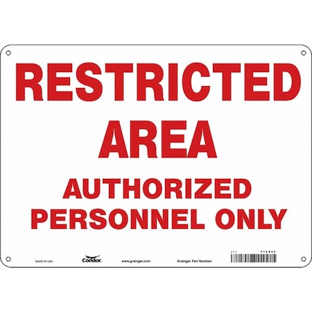 Condor Safety Sign, 10 in Height, 14 in Width, Aluminum, Horizontal Rectangle, English, 472X60 472X60