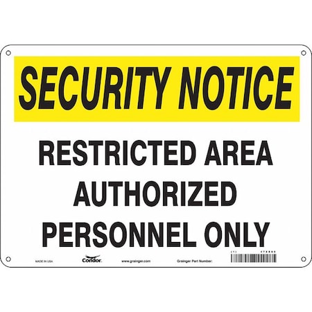 Condor Safety Sign, 10 in Height, 14 in Width, Aluminum, Horizontal Rectangle, English, 472X66 472X66