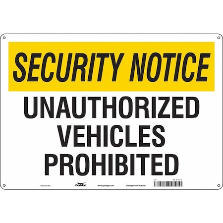 Condor Safety Sign, 14 in H, 20 in W, Aluminum, Horizontal Rectangle, English, 472Y18 472Y18