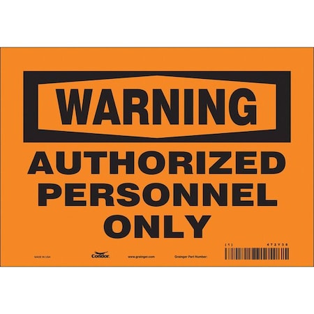 Condor Safety Sign, 7 in Height, 10 in Width, Vinyl, Vertical Rectangle, English, 472Y38 472Y38