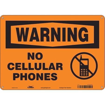 Condor Safety Sign, 10 in Height, 14 in Width, Polyethylene, Horizontal Rectangle, English, 472Z97 472Z97