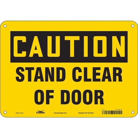 Condor Safety Sign, 7 in Height, 10 in Width, Polyethylene, Vertical Rectangle, English, 472Z23 472Z23