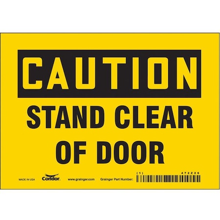 Condor Safety Sign, 5 in Height, 7 in Width, Vinyl, Horizontal Rectangle, English, 472Z26 472Z26