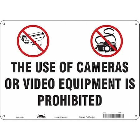 Condor Safety Sign, 10 in Height, 14 in Width, Polyethylene, Horizontal Rectangle, English, 472Z46 472Z46