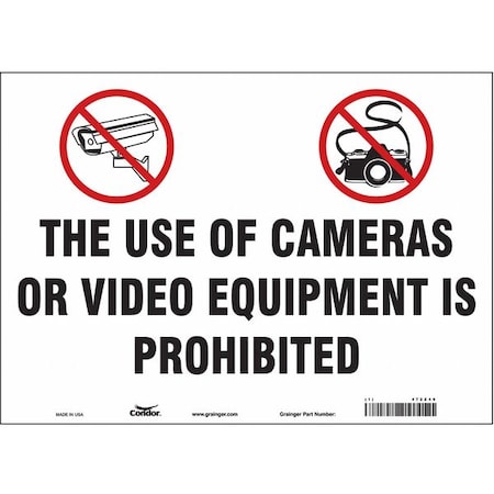 Condor Safety Sign, 10 in Height, 14 in Width, Vinyl, Horizontal Rectangle, English, 472Z49 472Z49