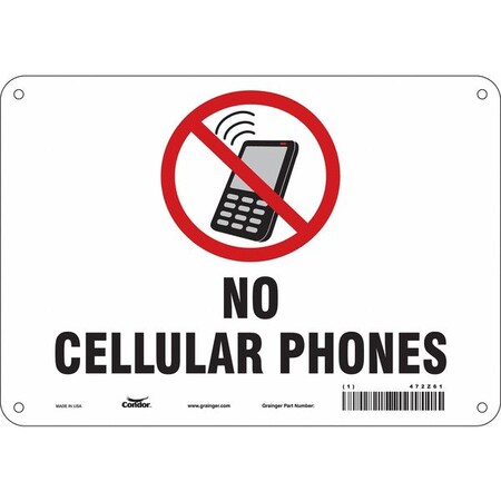 Condor Safety Sign, 7 in Height, 10 in Width, Polyethylene, Vertical Rectangle, English, 472Z61 472Z61