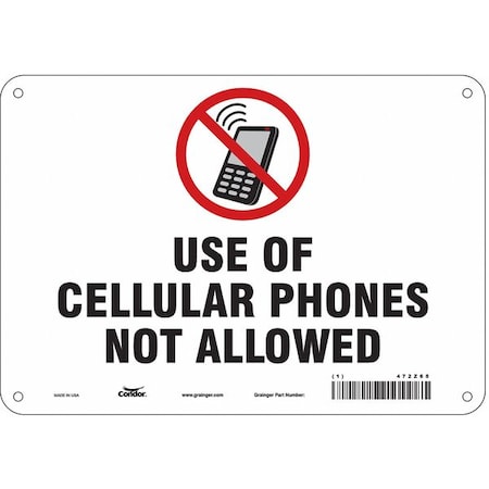 Condor Safety Sign, 7 in Height, 10 in Width, Aluminum, Vertical Rectangle, English, 472Z65 472Z65
