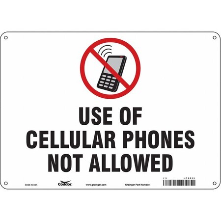 Condor Safety Sign, 10 in Height, 14 in Width, Aluminum, Horizontal Rectangle, English, 472Z66 472Z66