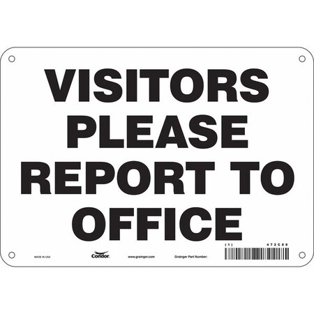 Condor Safety Sign, 7 in Height, 10 in Width, Polyethylene, Vertical ...
