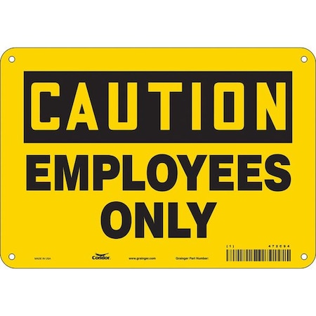 Condor Safety Sign, 7 in Height, 10 in Width, Aluminum, Vertical Rectangle, English, 472C94 472C94