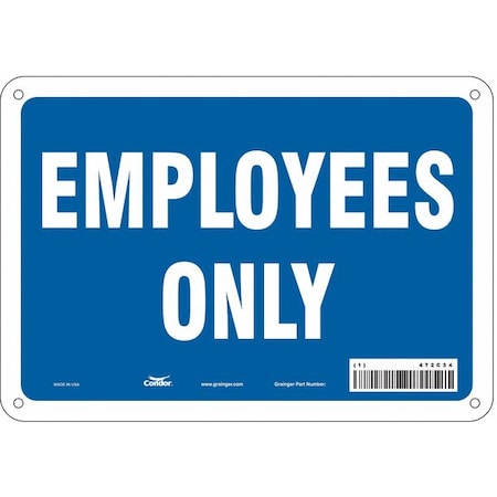 Condor Safety Sign, 7 in Height, 10 in Width, Aluminum, Vertical Rectangle, English, 472C34 472C34