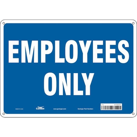 Condor Safety Sign, 10 in Height, 14 in Width, Polyethylene, Horizontal Rectangle, English, 472C37 472C37