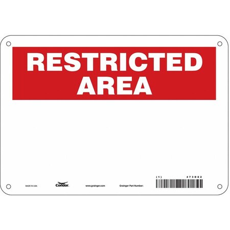 Condor Safety Sign, 7 in Height, 10 in Width, Aluminum, Vertical Rectangle, English, 473D82 473D82
