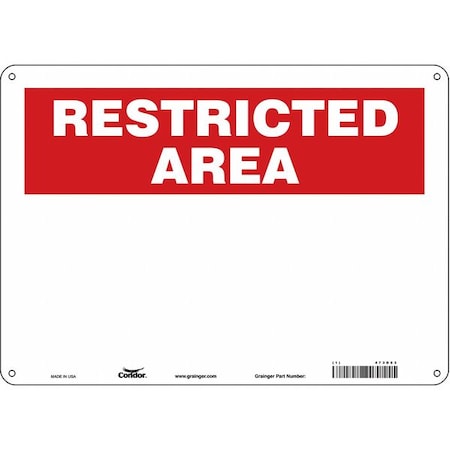 Condor Safety Sign, 10 in Height, 14 in Width, Aluminum, Horizontal Rectangle, English, 473D83 473D83