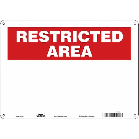 Condor Safety Sign, 10 in Height, 14 in Width, Polyethylene, Horizontal Rectangle, English, 473D88 473D88