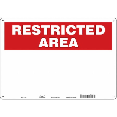 Condor Safety Sign, 14 in H, 20 in W, Polyethylene, Horizontal Rectangle, English, 473D89 473D89