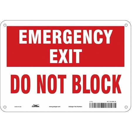 Condor Safety Sign, 7 in Height, 10 in Width, Aluminum, Vertical Rectangle, English, 473D93 473D93