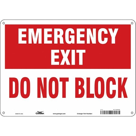 Condor Safety Sign, 10 in Height, 14 in Width, Polyethylene, Horizontal Rectangle, English, 473D96 473D96