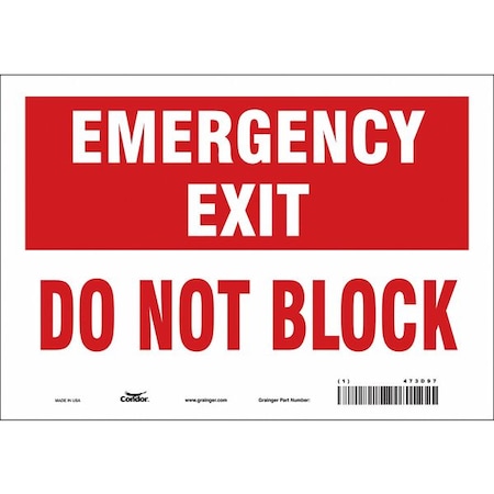 Condor Safety Sign, 7 in Height, 10 in Width, Vinyl, Vertical Rectangle, English, 473D97 473D97