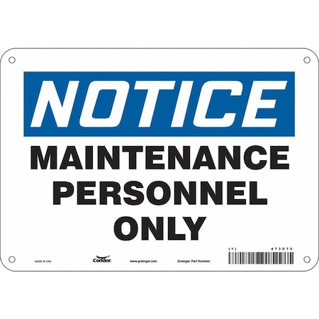 Condor Safety Sign, 7 in Height, 10 in Width, Polyethylene, Vertical Rectangle, English, 473D70 473D70