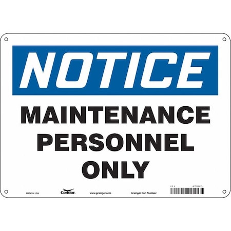 Condor Safety Sign, 10 in Height, 14 in Width, Polyethylene, Horizontal Rectangle, English, 473D71 473D71