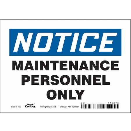 Condor Safety Sign, 5 in Height, 7 in Width, Vinyl, Horizontal Rectangle, English, 473D72 473D72