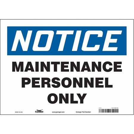Condor Safety Sign, 10 in Height, 14 in Width, Vinyl, Horizontal Rectangle, English, 473D74 473D74