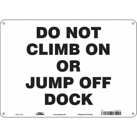 Condor Safety Sign, 10 in Height, 14 in Width, Aluminum, Horizontal Rectangle, English, 473D17 473D17