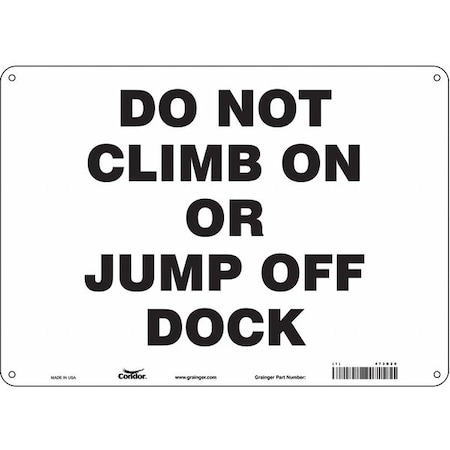 Condor Safety Sign, 10 in Height, 14 in Width, Polyethylene, Horizontal Rectangle, English, 473D20 473D20