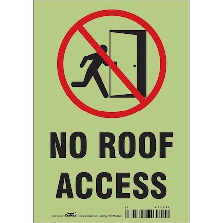 Condor Safety Sign, 7" W, 10" H, 0.010" Thickness 473D26