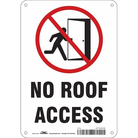 Condor Safety Sign, 10 in Height, 7 in Width, Polyethylene, Horizontal Rectangle, English, 473D30 473D30