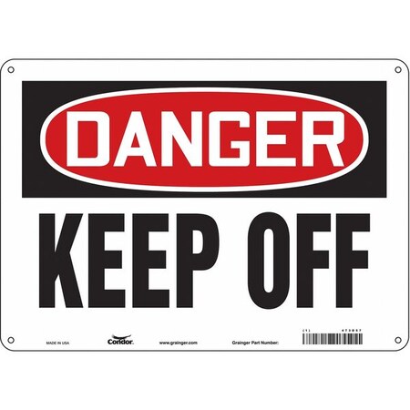Condor Safety Sign, 10 in Height, 14 in Width, Polyethylene, Horizontal Rectangle, English, 473D57 473D57