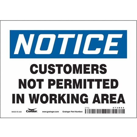 Condor Safety Sign, 5 in Height, 7 in Width, Vinyl, Horizontal Rectangle, English, 473D65 473D65