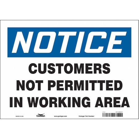 Condor Safety Sign, 10 in Height, 14 in Width, Vinyl, Horizontal Rectangle, English, 473D67 473D67