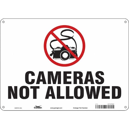 Condor Safety Sign, 10 in Height, 14 in Width, Polyethylene, Horizontal Rectangle, English, 473F92 473F92
