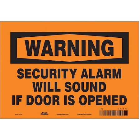 Condor Safety Sign, 7 in Height, 10 in Width, Vinyl, Vertical Rectangle, English, 473F70 473F70
