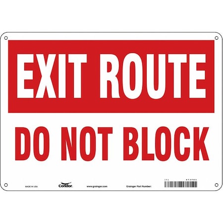 Condor Safety Sign, 10 in Height, 14 in Width, Polyethylene, Horizontal Rectangle, English, 473F03 473F03