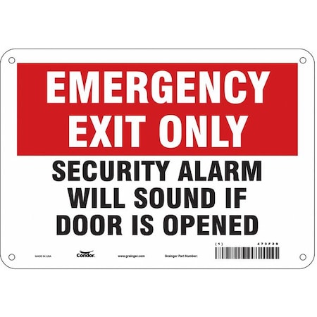 Condor Safety Sign, 7 in Height, 10 in Width, Polyethylene, Vertical Rectangle, English, 473F29 473F29